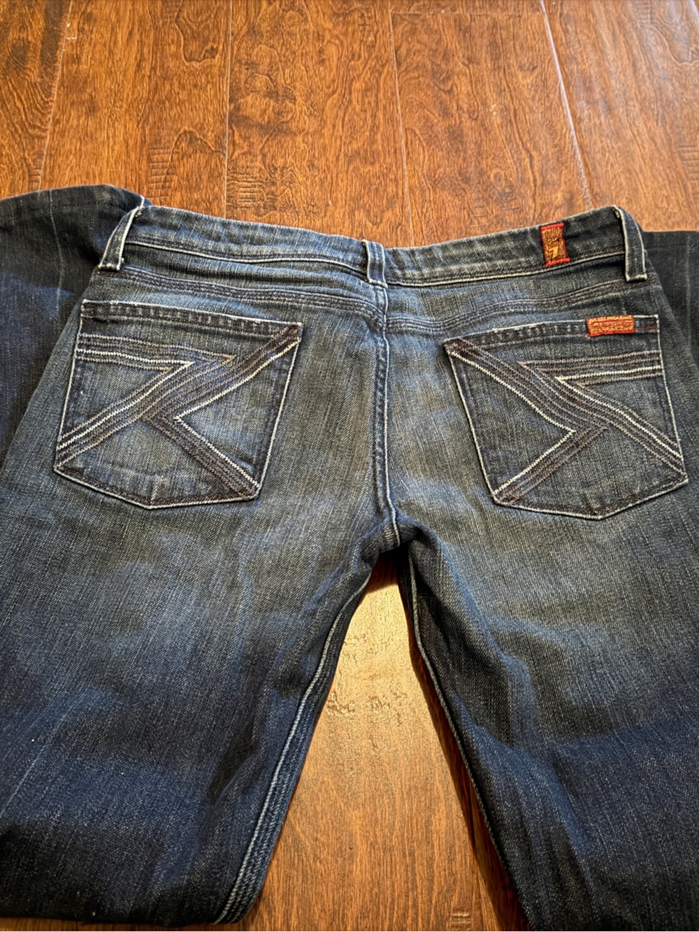 7 For All Mankind Dark Blue Bootcut Jeans- Flynt - Picture 2 of 11